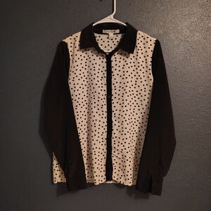 Forever 21 Black and White Polka Dot Blouse